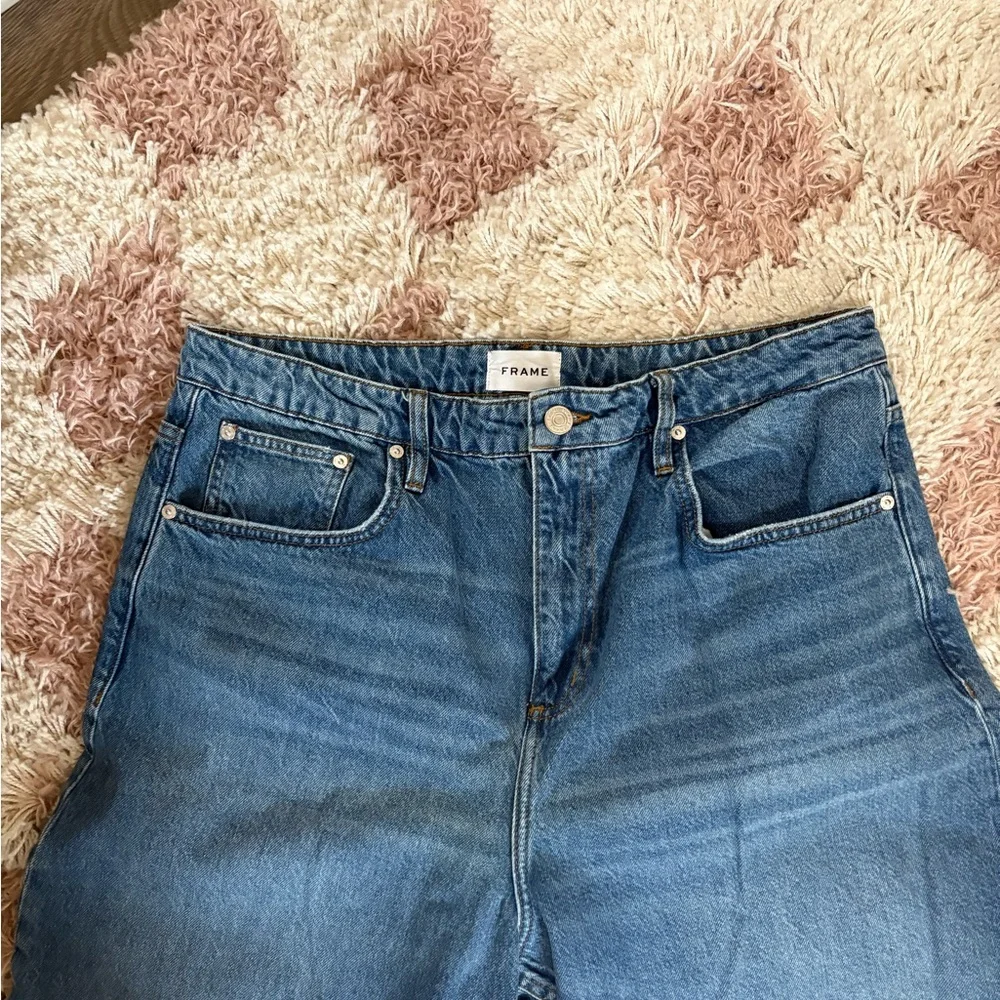 Frame Denim Blue Wide Leg Jeans - Picture 6 of 10